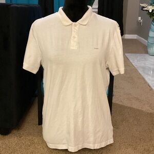 Michael Kors Cream Short-Sleeve Polo